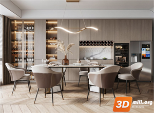Dining Table Set Skp Files